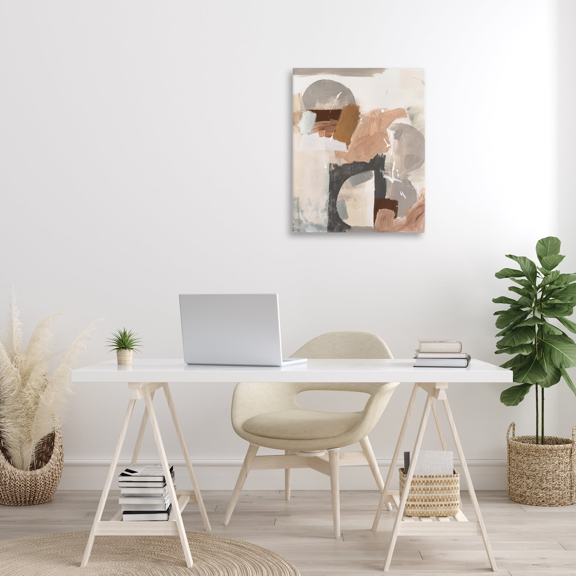 Stupell Industries Expressive Desert Abstract Abstract Painting Gallery Wrapped Canvas Art Print Wall Art, 24 x 30