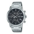 thumbnail image 1 of Casio Standard Analog Chronograph Stainless Steel Black Dial Quartz MTP-E510D-1A1V Men's Watch, 1 of 3