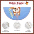 thumbnail image 6 of Lsque Bluey Print Christmas Tree Skirt with Ties and Velcro,Xmas Holiday Decorations, Adjustable Tree Skirt-48", 6 of 6