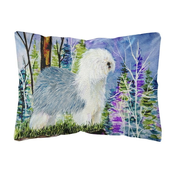 Carolines Treasures SS8641PW1216 Old English Sheepdog Decorative Canvas Fabric Pillow, Large, Multicolor