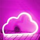 thumbnail image 1 of Luces Lámpara colgante de arte con batería USB con letrero de nube de dibujos animados (rosa) Lamparas, 1 of 5