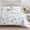 Blue, variant on Blue Floral Duvet Cover Queen Size, 100% Cotton Bedding Set with Zipper Closure & Corner Ties, Soft Breathable Branches Botanical Floral Duvet Cover Set for All Seasons