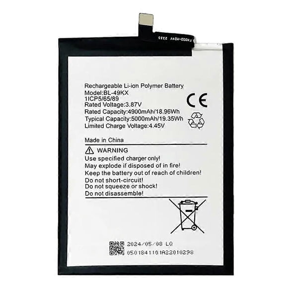 For Infinix Note 11 12 G96 4G Note 12 4G X663 3.87V 4900mAh Li-Polymer Battery Assembly Part (Withou