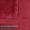 thumbnail image 5 of Howarmer Red Fuzzy Bed Blanket, Throw Twin Soft Flannel Fleece Blankets, All Season Lightweight Warm Bed Throws, 60 x 80 Inch, 5 of 7