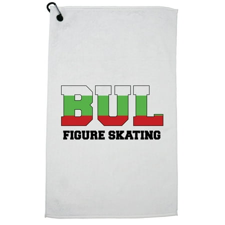 Autographed Masters Golf Pin Flag Bulgarian Figure Skating - Winter Olympic - BUL Flag Golf Towel with Carabiner Clip ()