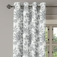 thumbnail image 2 of Ambesonne Floral Grommet Curtain, Petals, 50" x 72", Dimgray, 2 of 6