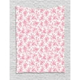 thumbnail image 1 of Underwater Tapestry, Pastel Soft Toned Monochrome Ocean Themed Pattern with Corals Reef, Wall Hanging for Bedroom Living Room Dorm Decor, 40W X 60L Inches, Pale Pink and White, by Ambesonne, 1 of 2