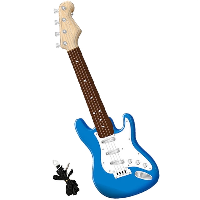 Juguete de Guitarra 17 Pulgadas para NiñOs, Instrumentos Musicales EléCtrica 4 Cuerdas Instrumento ElectróNico PortáTil,C