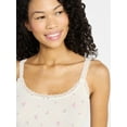 thumbnail image 4 of No Boundaries Sleep Pointelle Knit Slip Dress, Women’s XXS-3X, 4 of 5