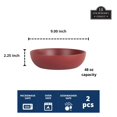 thumbnail image 2 of 10 Strawberry Street Wazee Matte 9"/48 oz Serving Bowl, Set of 2, Red, 2 of 7