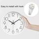 thumbnail image 3 of Wall Clock, 12" Digital Wall Clock Large Silent Non-Ticking Quartz Wall Clocks Large Display Clocks, 3 of 4