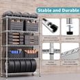 thumbnail image 4 of M MZG 5 Tiers Metal Dimensions: 47.2"W x 17.7"D x 72.3"H Shelving Unit, Silver, 4 of 8