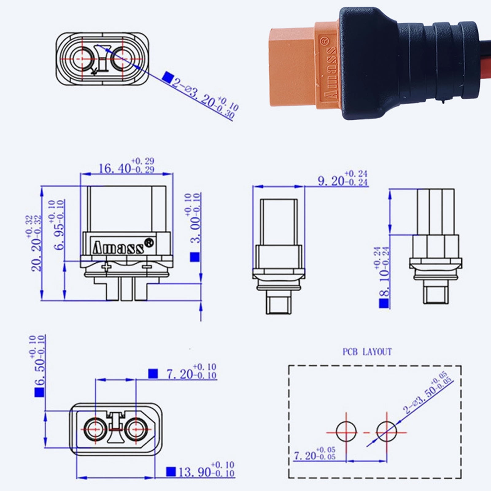 Universally XT60i Terminals Cable Plastic Texture Suitablet for Power Supply Unit and Charging Needs