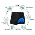 thumbnail image 5 of 2 Pairs Bike Underwear Men 4D Padded Gel Mountain Bike Shorts Breathable Biking Undershorts Black XXXL, 5 of 8