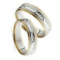 thumbnail image 2 of Pompeii3 Matching Swiss Cut 14k Gold His Hers Wedding Band Set, 2 of 3