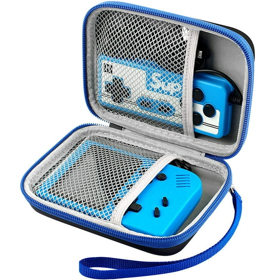 Katia Handheld Game Console Carrying Case Compatible with Retro Video Game Console & Cables-Blue (Case Only)