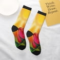 thumbnail image 4 of Uemuo Rose Psychedelic Printed Kids Boys Socks Seamless Crew Socks Crazy Funny Athletic Sport Socks for Children, 4 of 6