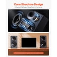 thumbnail image 3 of KFFKFF Passive Bookshelf Speaker, 300W, Stereo Speakers with 5.25-Inch Woofer and 1-Inch Tweeter, Removable Grille, 65Hz-20KHz Frequency Range, Wooden Cabinet, Ideal for Home Audio (1 Pair), 3 of 8