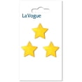 thumbnail image 1 of La Vogue 16 mm Shank Button - Yellow Stars, 1 of 2