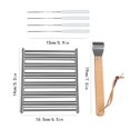 thumbnail image 2 of Hovmgk Stainless Steel Hot Dog Rack with Roller, BBQ Sausage Griller with 4 Sticks, Portable & Easy-to-Clean Hot Dog Roller for Charcoal and Gas Grills, Perfect for BBQ Parties, 2 of 2