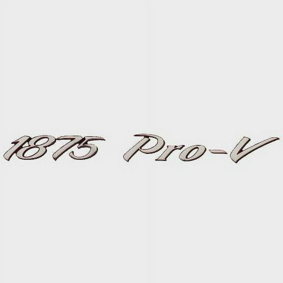 Lund Boat Raised Emblem Decal 2330927 | 1875 Pro-V Silver Red 16 1/2 Inch