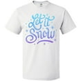 thumbnail image 3 of Inktastic Winter Let It Snow Lettering in Blue with Snowflakes T-Shirt, 3 of 5