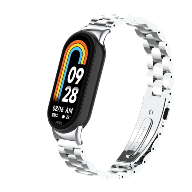Solid Stainless Steel Watch Band Triple-Bead Durable Easy Installation Universal Fit