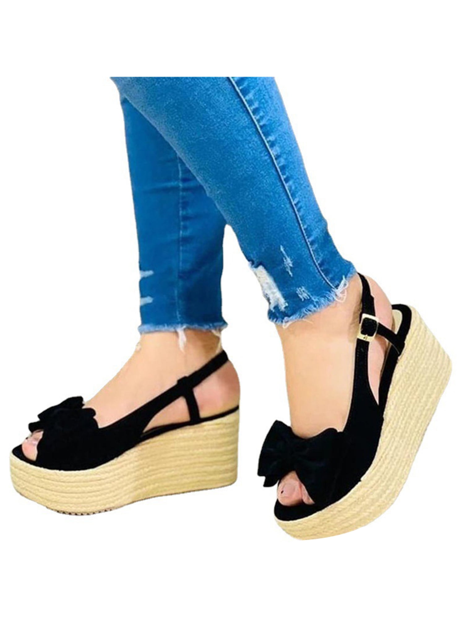 Women Comfy Buckle Slingback Shoes 