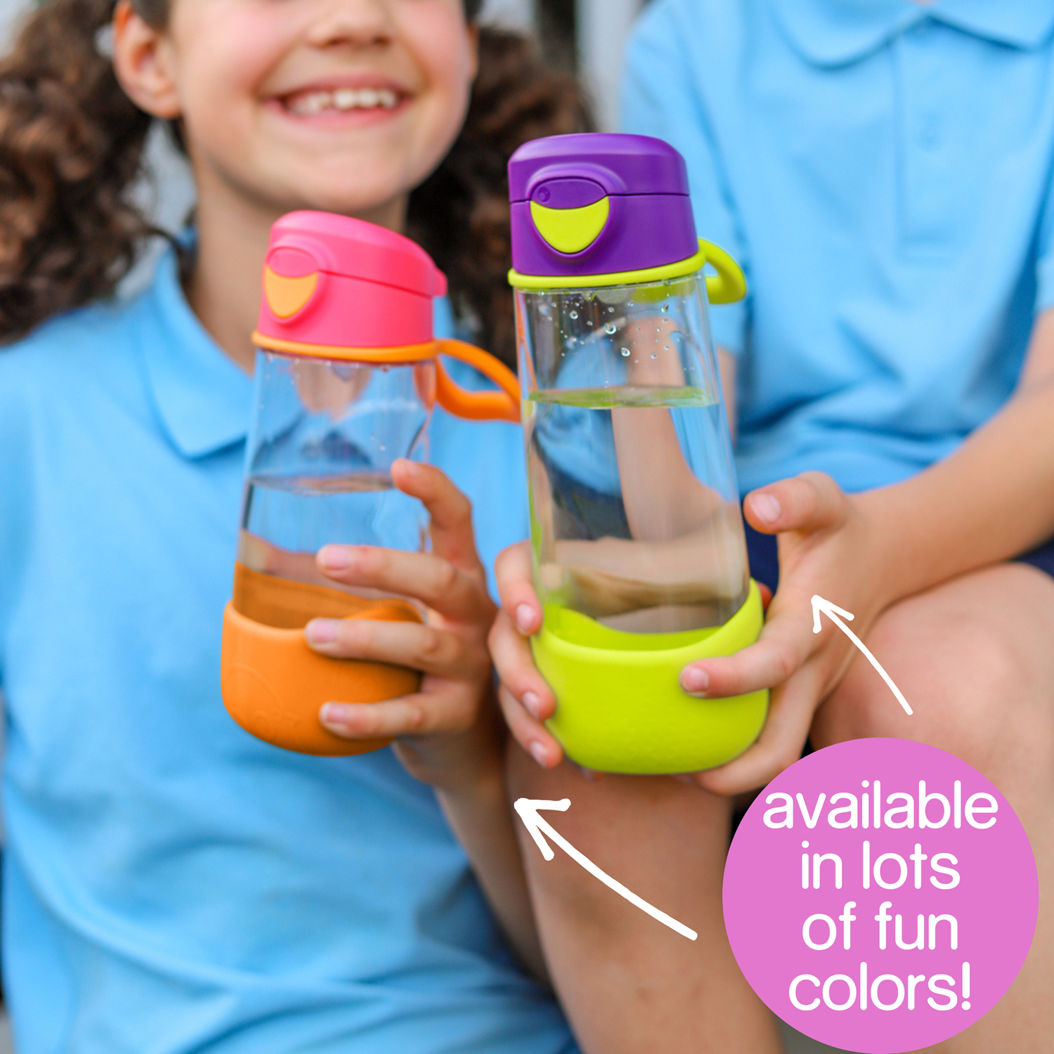 b.box 20 oz Sport Spout Kids Water Bottle for School, Sports, Travel, Daycare. Leakproof, Spill Proof, Dishwasher Safe. Easy Grip Triangle Shape, Durable Tritan Material. BPA Free.