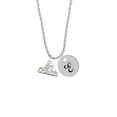 thumbnail image 2 of Delight Jewelry Silvertone #1 Coach Silvertone Script Initial Disc - E - Charm Necklace, 20"+3", 2 of 4