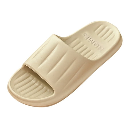 

KaLI_store Men Shoes Men s Open Toe House Slippers Memory Foam Comfy Slip On Indoor Slippers for Men Breathable Gold