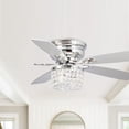 thumbnail image 3 of Parrot Uncle Ceiling Fan with Lights and Remote 52 inch Ceiling Fan with 5 Blades and Lights 2 Bulbs not Included, Chrome, 3 of 11