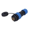 thumbnail image 2 of Enchufe de aviación con conector a prueba de agua IP68, tuerca trasera, terminal macho hembra, 250 V, 5 A, SP2012 pines, 2 of 10