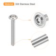 thumbnail image 4 of Uxcell Flanged Button Head Socket Cap Screws, 25 Pcs M5x45mm - 304 Stainless Steel Socket Drive Fasteners Bolts, Fully Thread Machine Screws (Silver), 4 of 5