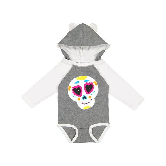 Inktastic Decorated Skull Boys or Girls Long Sleeve Baby Bodysuit