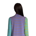 thumbnail image 2 of Lands' End Women's Petite Cotton Open Long Cardigan Sweater - Stripe, 2 of 3