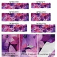 thumbnail image 3 of Spring Floral Window Valance for Kitchen, Vintage Watercolor Purple Pink Flower Leaves Plant Linen Texture Rod Pocket Short Curtain for Small Windows, Light Filtering Decorative Valance, 60 x 14 Inch, 3 of 9