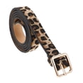 thumbnail image 2 of Cinturón de piel sintética con estampado de leopardo para mujer, cinturón de moda para pantalones (hebilla cuadrada), 2 of 5