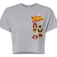 thumbnail image 3 of Marvel X-Men - Character Head - Juniors Cropped Graphic T-Shirt, 3 of 5