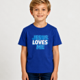thumbnail image 2 of Boys Graphic T Shirt Jesus Loves Me Quote Short Sleeve Tee Faith Religious Theme 100% Cotton Soft Kids Tops 4-13Y, 2 of 5