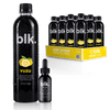 BLK. Yuzu Fulvic Enriched Water 16.9oz / 500ml (12 Pack) + 2oz Fulvic Charged Drops