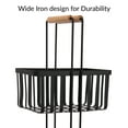 thumbnail image 6 of Simplify 3 Tier Metal Spa Tower Storage Shelf Unit Baskets with Bamboo Handles, Black, 6 of 6