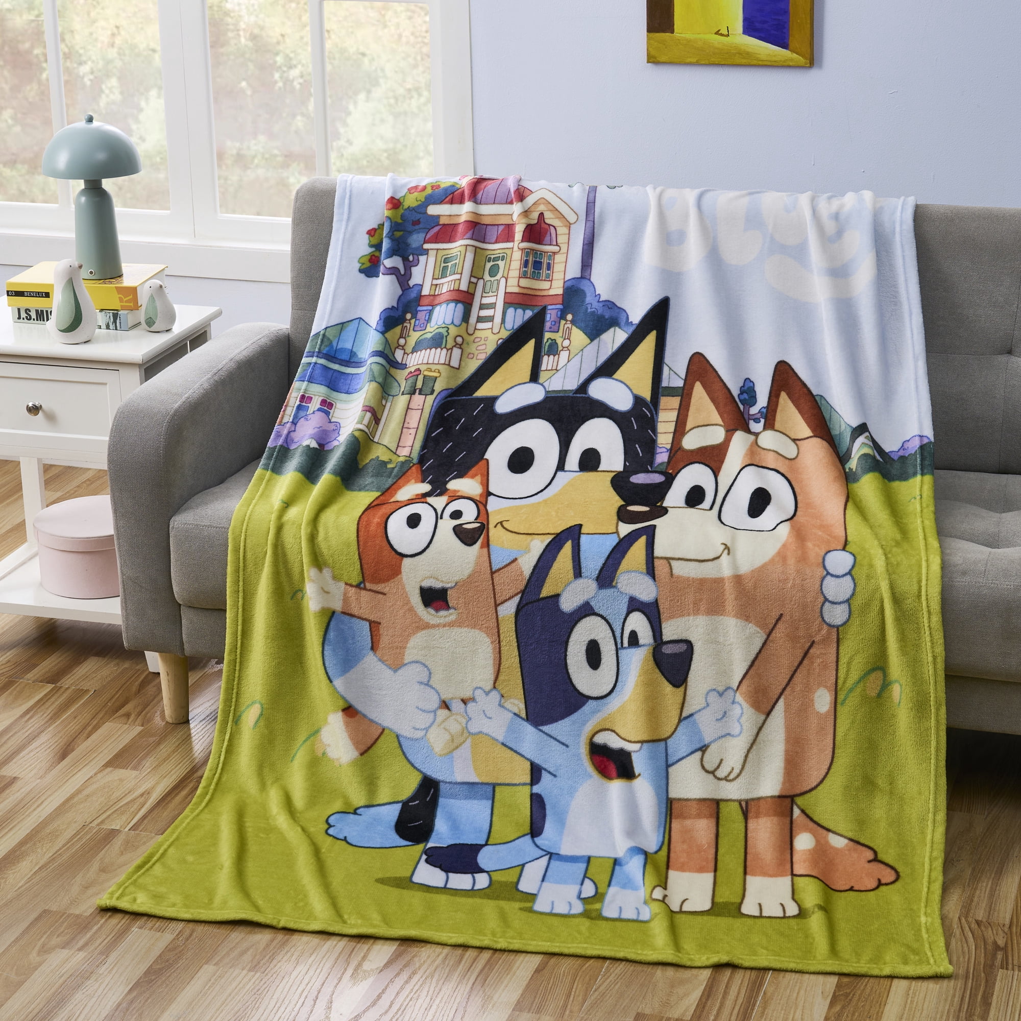 Bluey Kids Silk Touch Throw Blanket Set, 46x60 inches