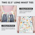 thumbnail image 6 of Pioneer Flower Floral Print Pattern Apron-Garden Aprons for Women with Pockets-Cotton Linen Waterproof Kitchen Cooking Gardening Aprons Adjustable for Kitchen,Cooking,BBQ and Salon 33x27 Inch, 6 of 7