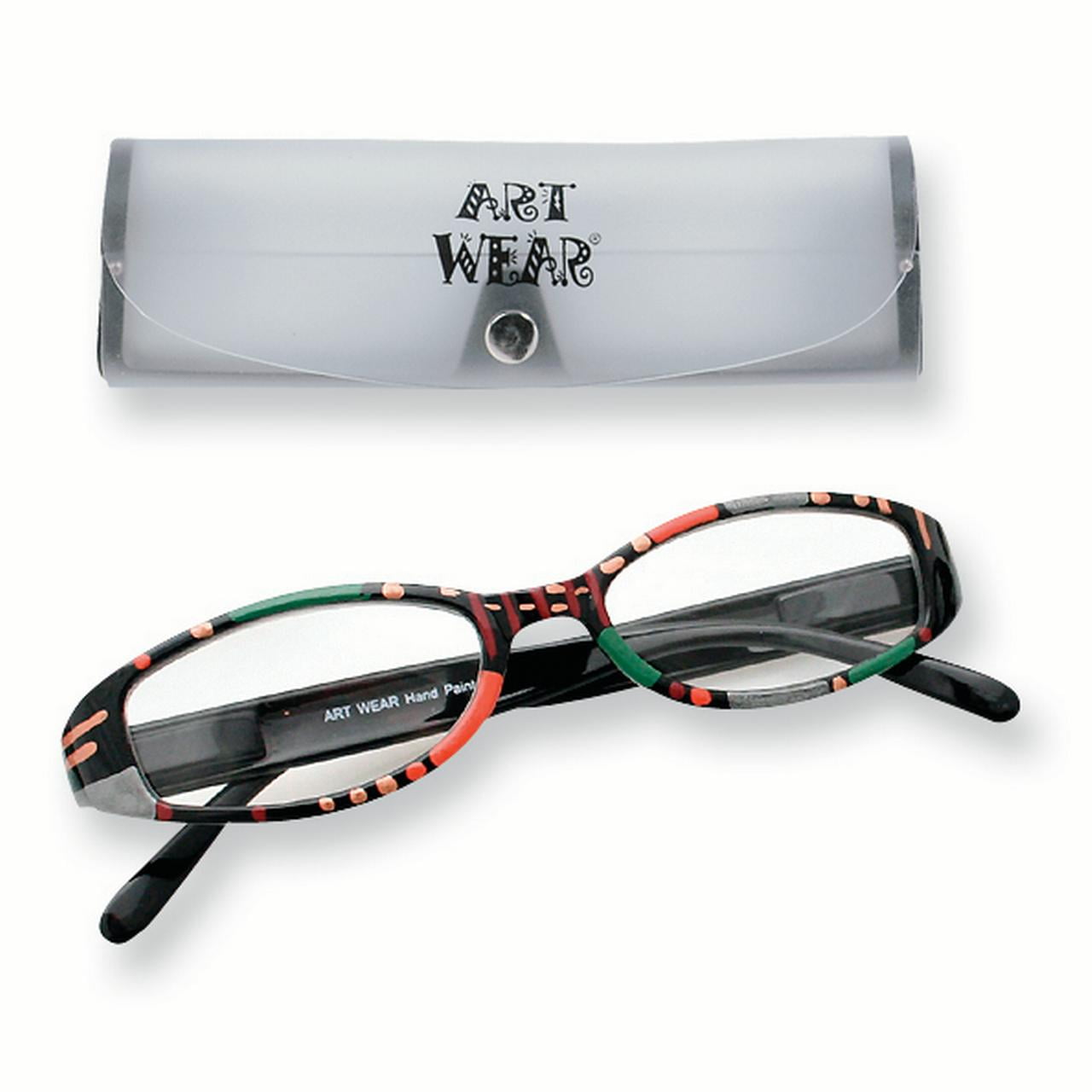 Multi Color 2.75 Magnification Painted Reading Glasses Woman Eyeglass