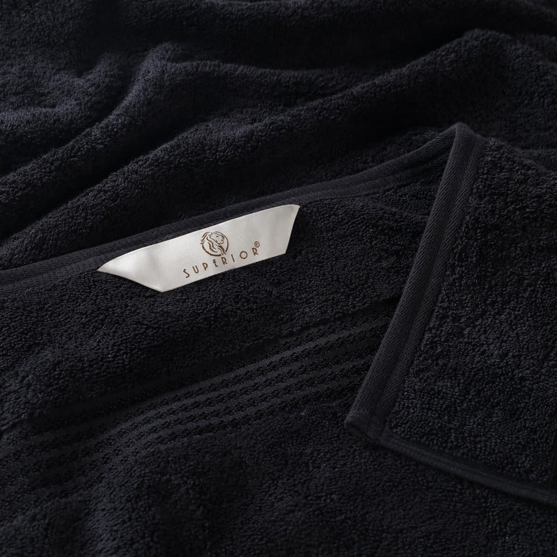 Superior Egyptian Cotton Absorbent Black Bath Towel Set of 4