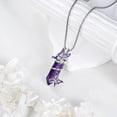 thumbnail image 5 of Butterfly Necklace 925 Sterling Silver Amethyst Crystal Pendant Necklace for Women Butterfly Pendant Jewelry Gifts, 5 of 5