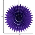 thumbnail image 2 of Floral Reef Set of 3 - 12" Party Paper Rosettes Fan Medallions (Violet), 2 of 5
