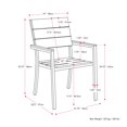 thumbnail image 2 of CorLiving Gallant Aluminum and Poly-Wood Slatted Outdoor Dining Chairs, Charcoal Grey (Set of 4), 2 of 5
