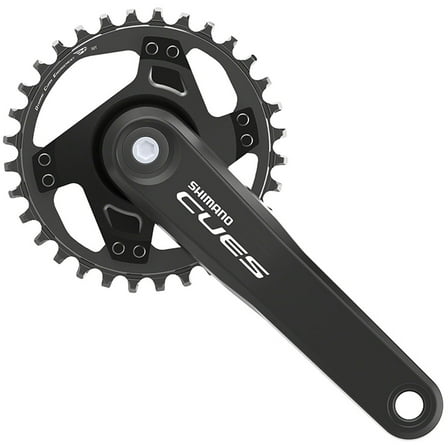 Shimano CUES FC-U4000-1 Crankset - 175mm, 9/10/11-Speed, 32t, Riveted, Square Taper JIS Spindle Interface, Black